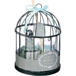 Coffret Cage Et Diffuseur Et Bougie D14 cm Vert