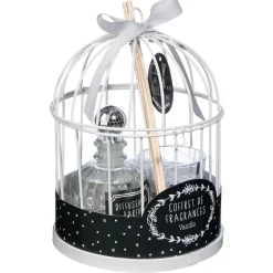 Coffret Cage Et Diffuseur Et Bougie D14 Cm Blanc