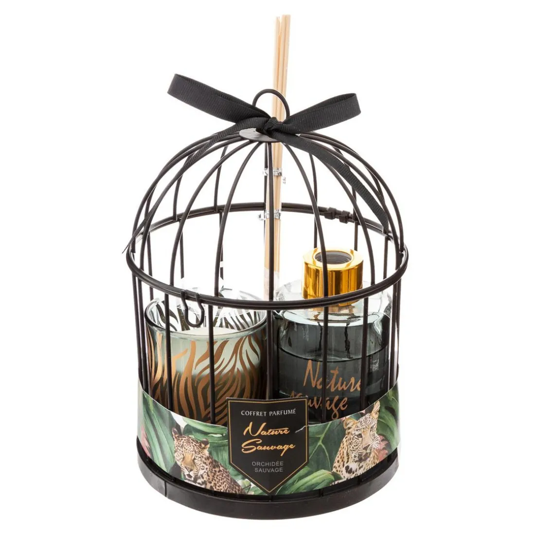 Coffret Cage Et Diffuseur Et Bougie Lola Noir