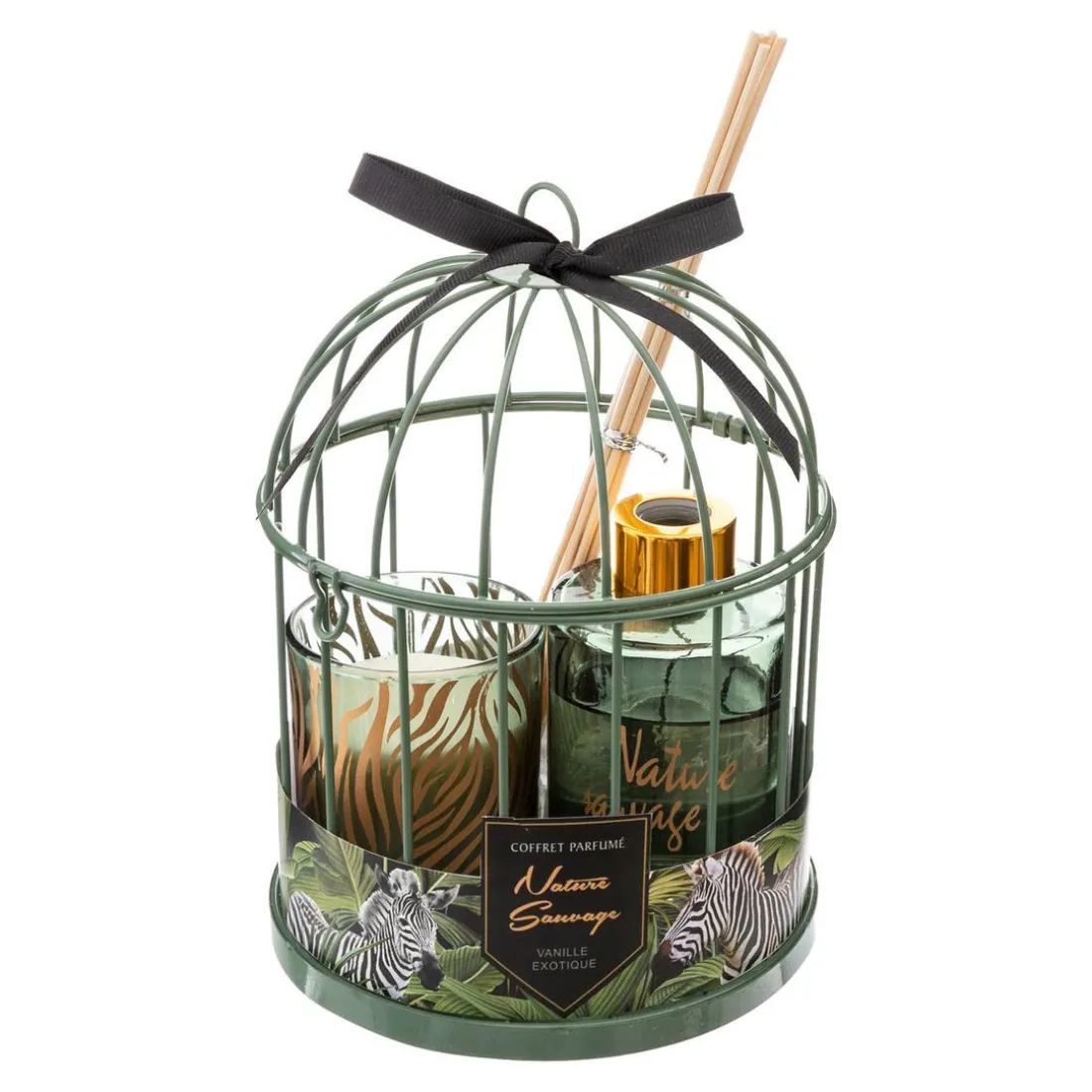 Coffret Cage Et Diffuseur Et Bougie Lola Noir