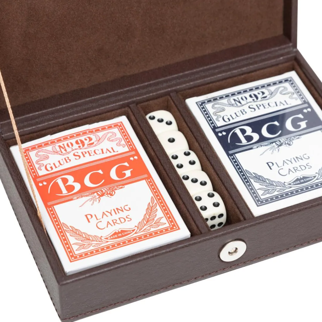 Coffret jeu de cartes Jule Marron