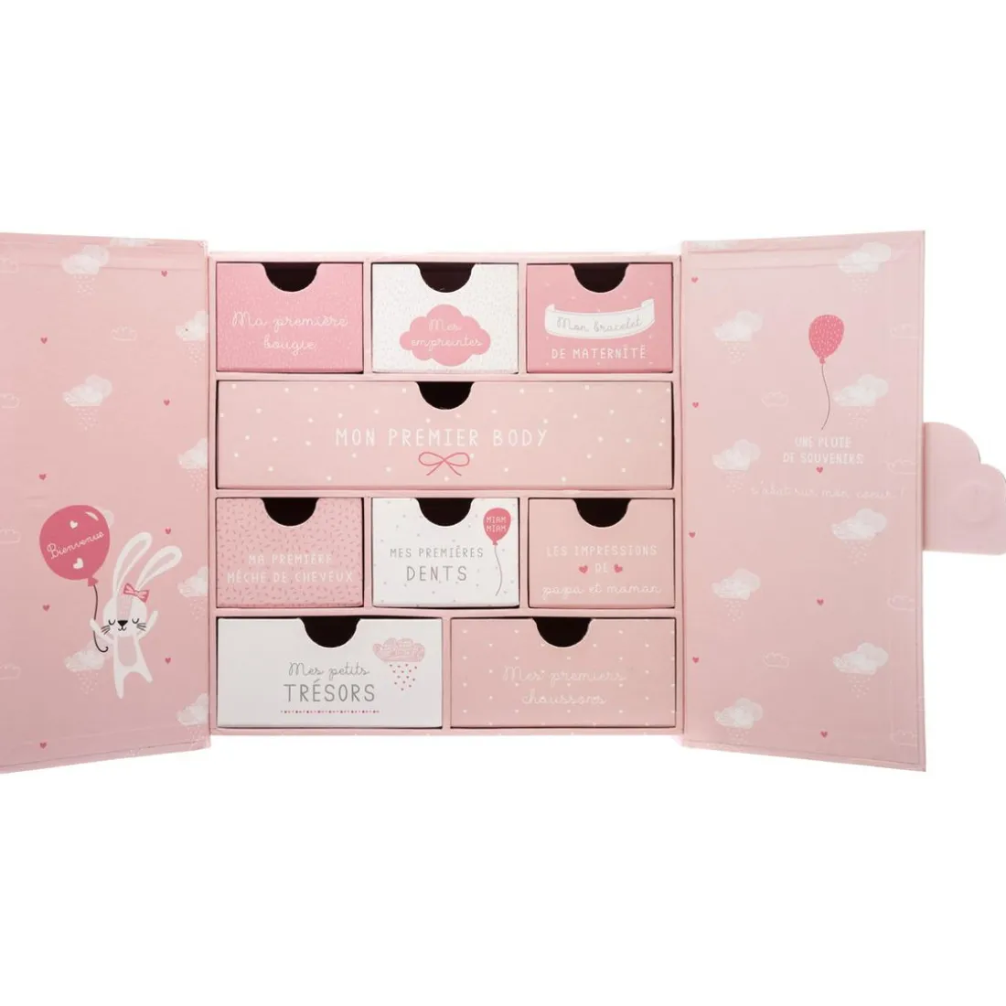 Coffret Naissance Porte Nuage Rose