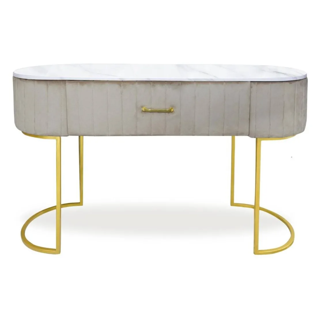 Coiffeuse Paloma 1 tiroir Velours Taupe