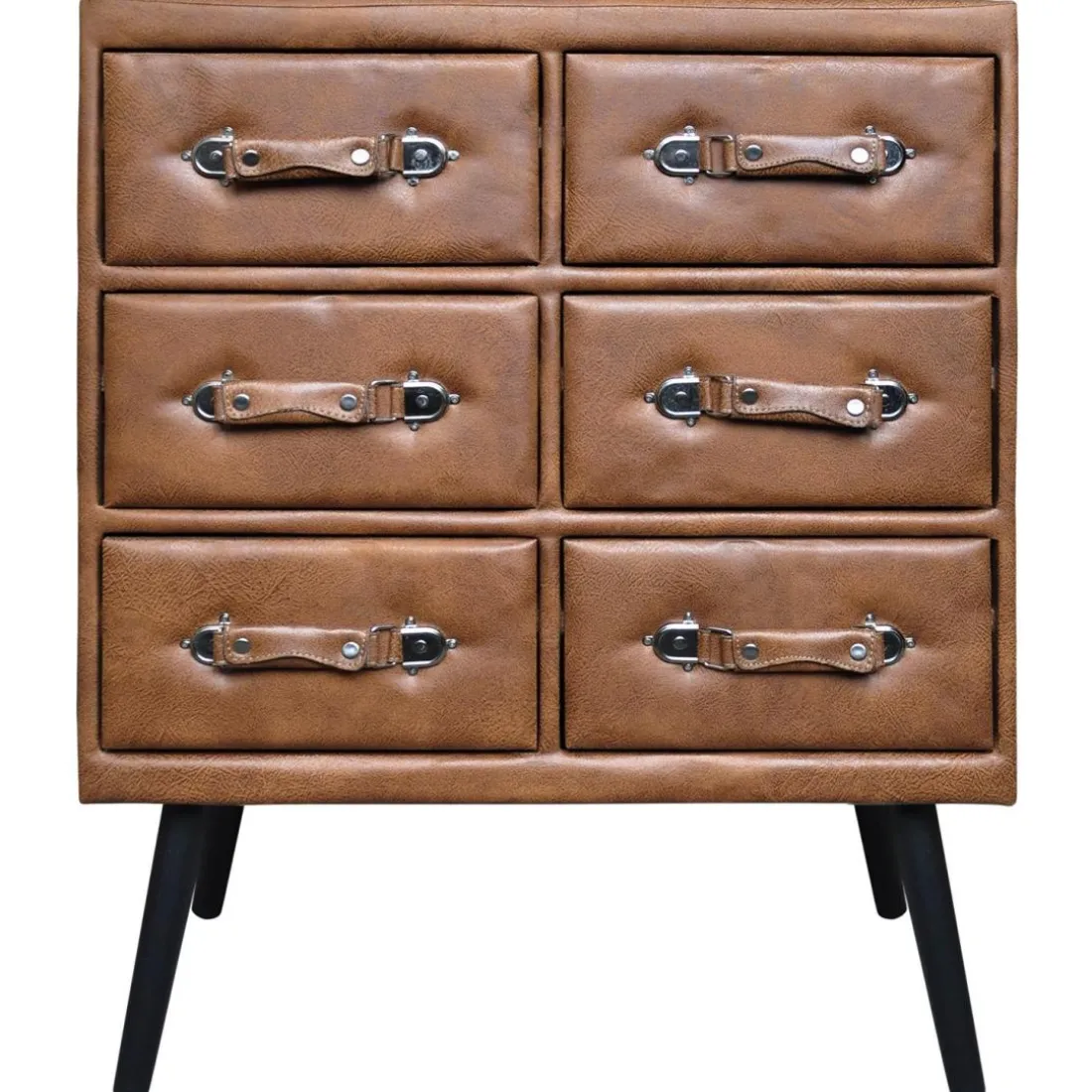 Commode 6 tiroirs Bardo Simili P.U. Marron