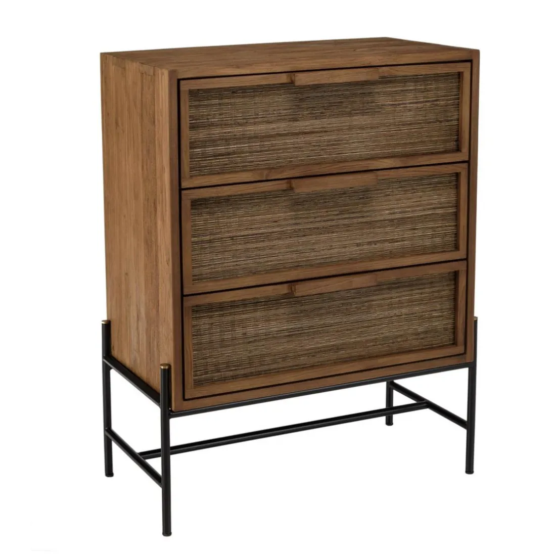 Commode 3 tiroirs en bois de teck recyclé