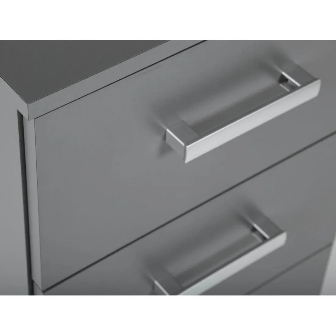 Commode 3 Tiroirs Gris Graphite ELENZIO