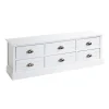 commode en bois massif 6 tiroirs