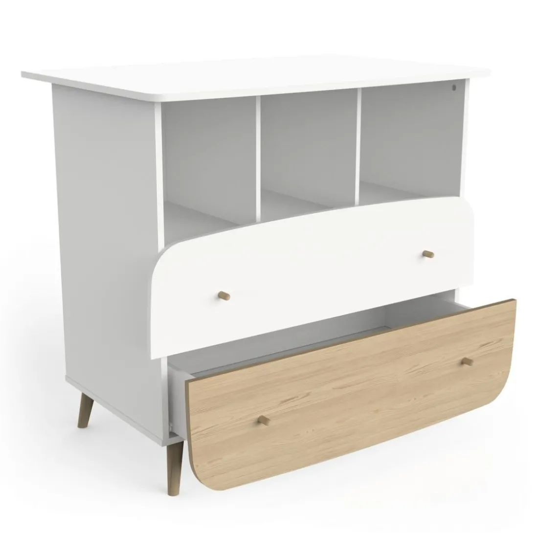 Commode FIRMIANA 2 tiroirs avec 3 niches