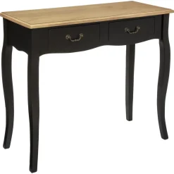 Console 2 Tiroirs Noir Chrysa