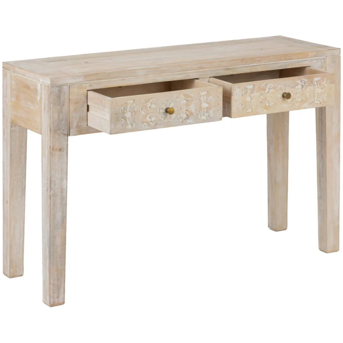 Console 2 tiroirs Shirel manguier