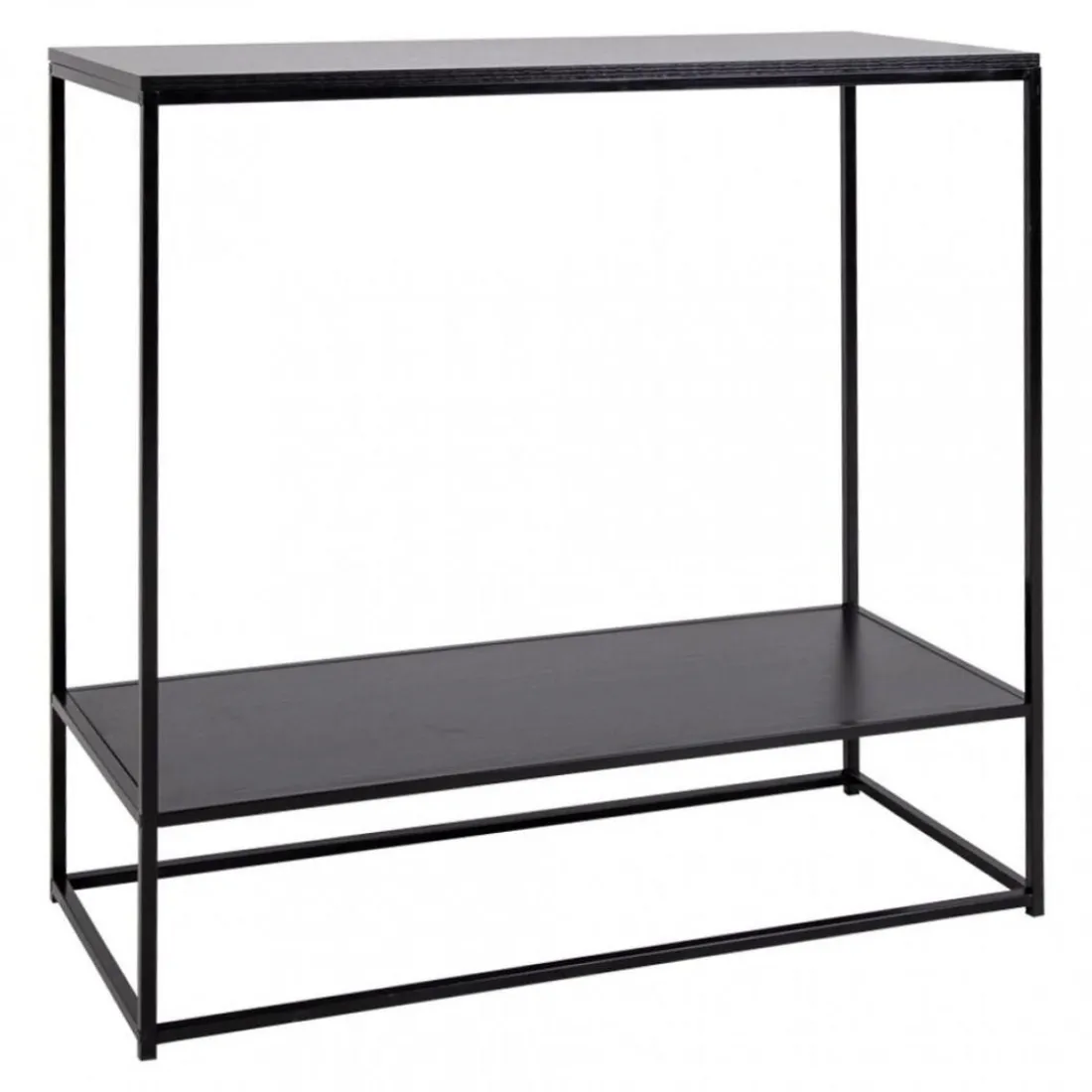 Console avec Tablette en Métal Noir PERKAR