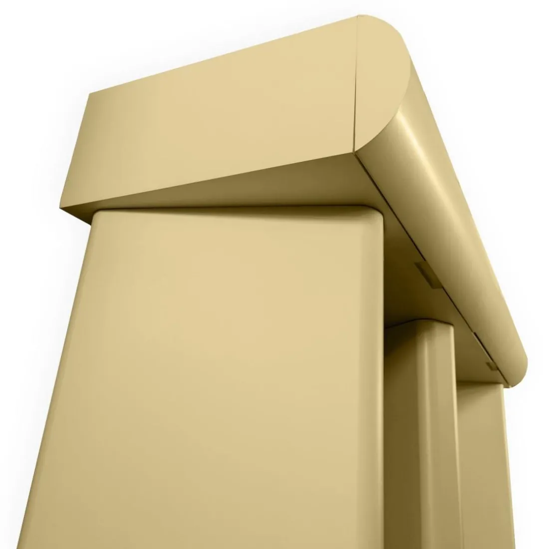 Console design 2 tiroirs avec pieds obliques Mezade Beige
