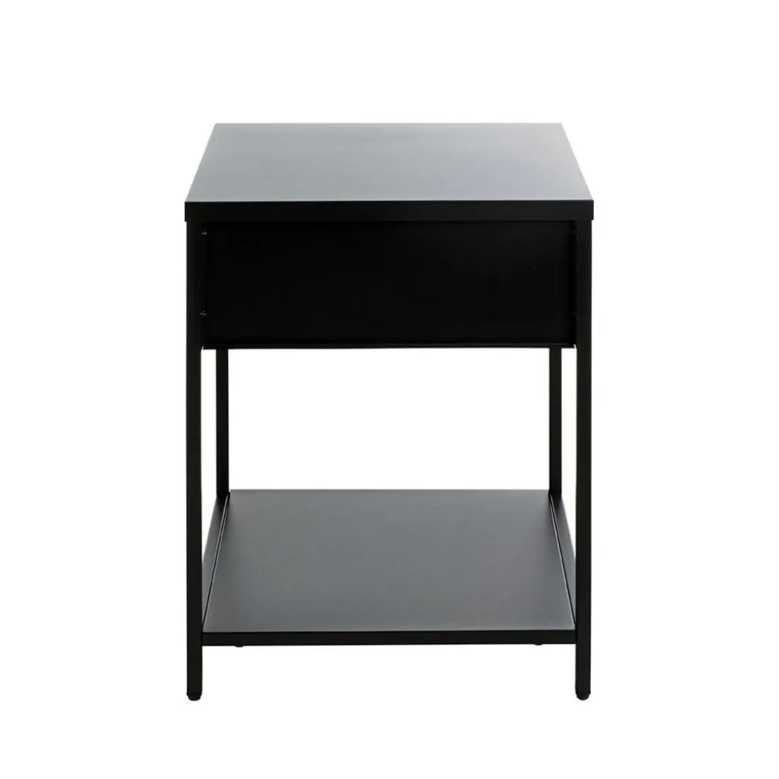 Console en métal avec tablette et tiroir