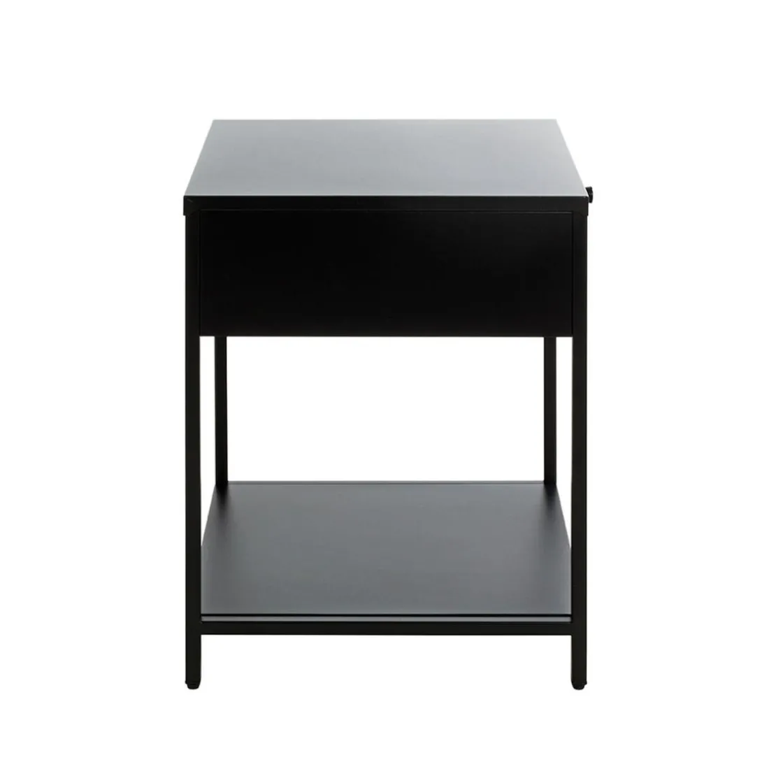 Console en métal avec tablette et tiroir