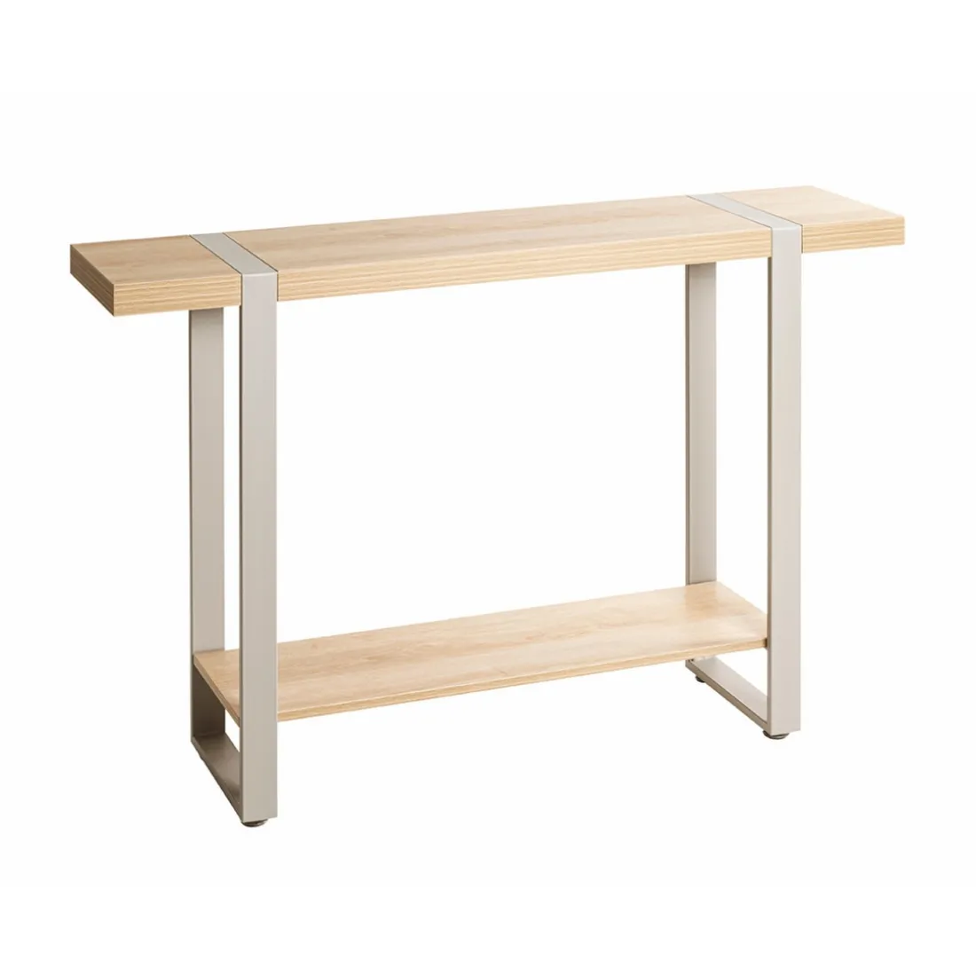 Console en tube d'acier peint par poudrage en gris cachemire