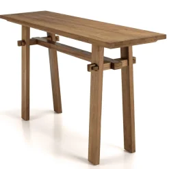 Console 140x40cm en bois de teck recyclé
