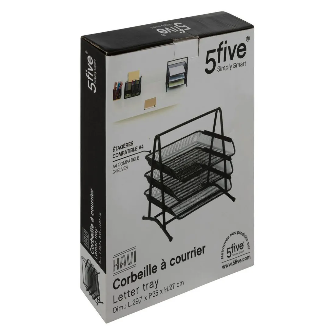 Corbeille Courrier Havi Noir