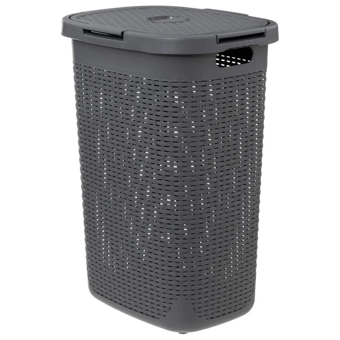CORBEILLE 60L GRIS BETON RATTAN