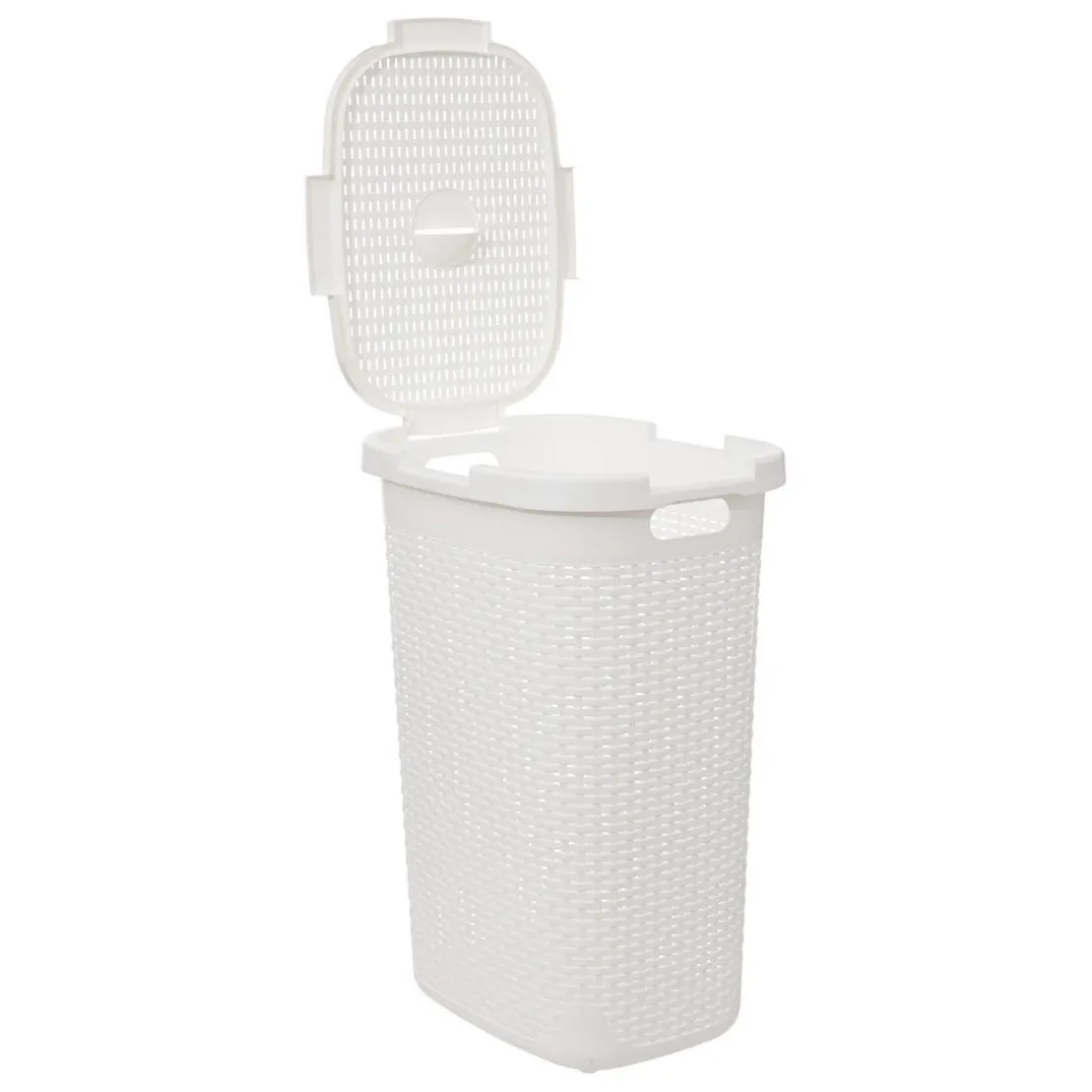 Corbeille 60L Rattan blanc