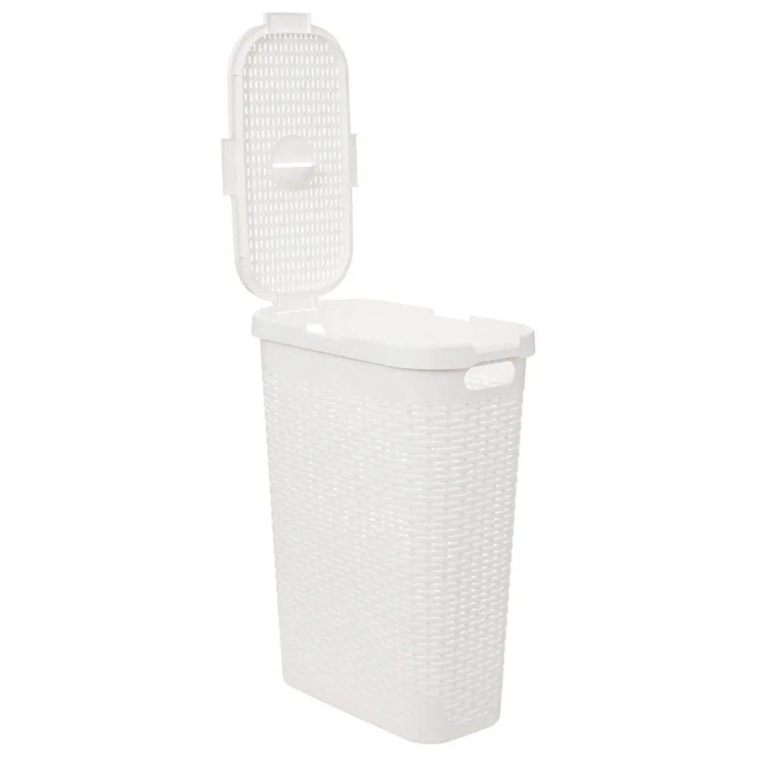 Corbeille slim de 40L blanc