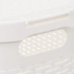 Corbeille slim de 40L blanc