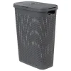 Corbeille Slim 40L Gris BETON/Rotin