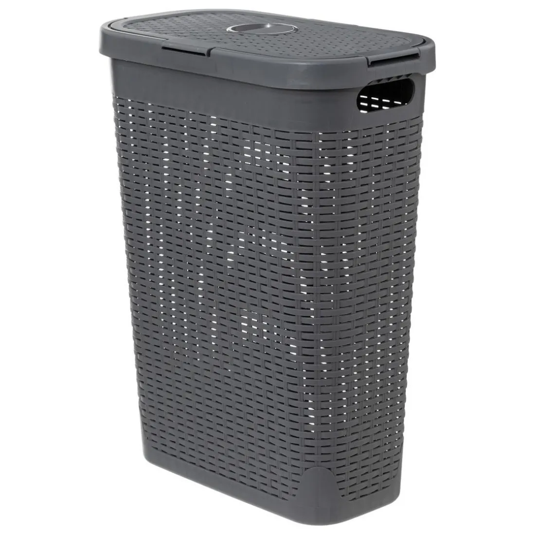 Corbeille Slim 40L Gris BETON/Rotin