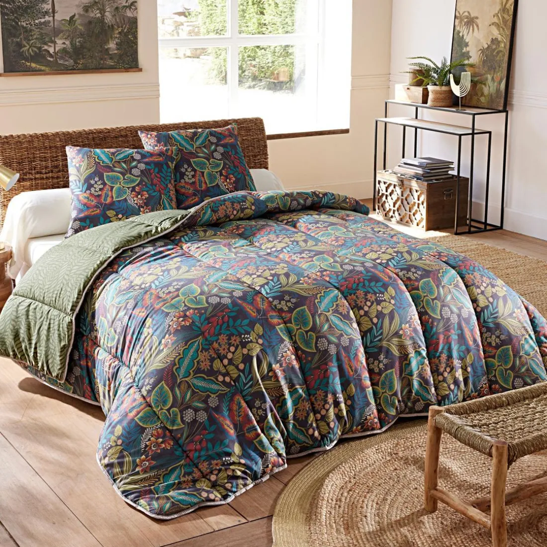 Couette Chaude 400g FOREST Verte