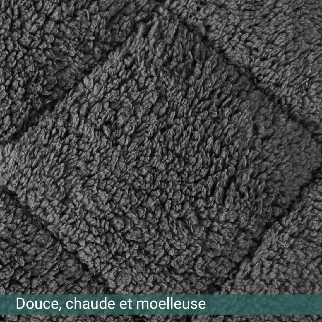 Couette sherpa gris Laine Synthétique