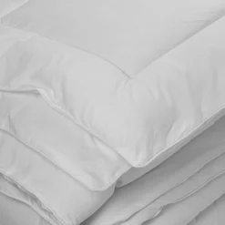 Couette tempérée en coton castor blanche