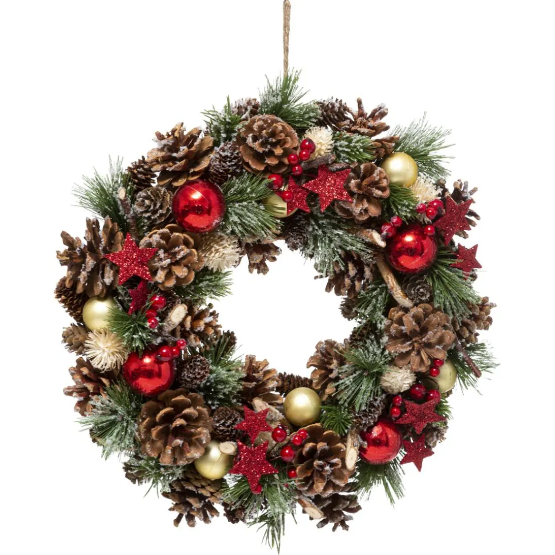 Couronne de Noël houx étoile