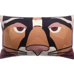 Coussin brodé Babka Ebène 40 x 65 cm