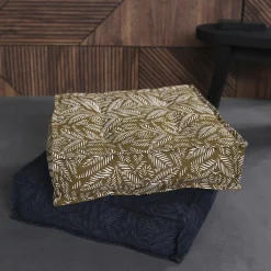 Coussin de sol Navy en coton 190g/m² TERANGA INAYA 40 x 40 x 12 Navy