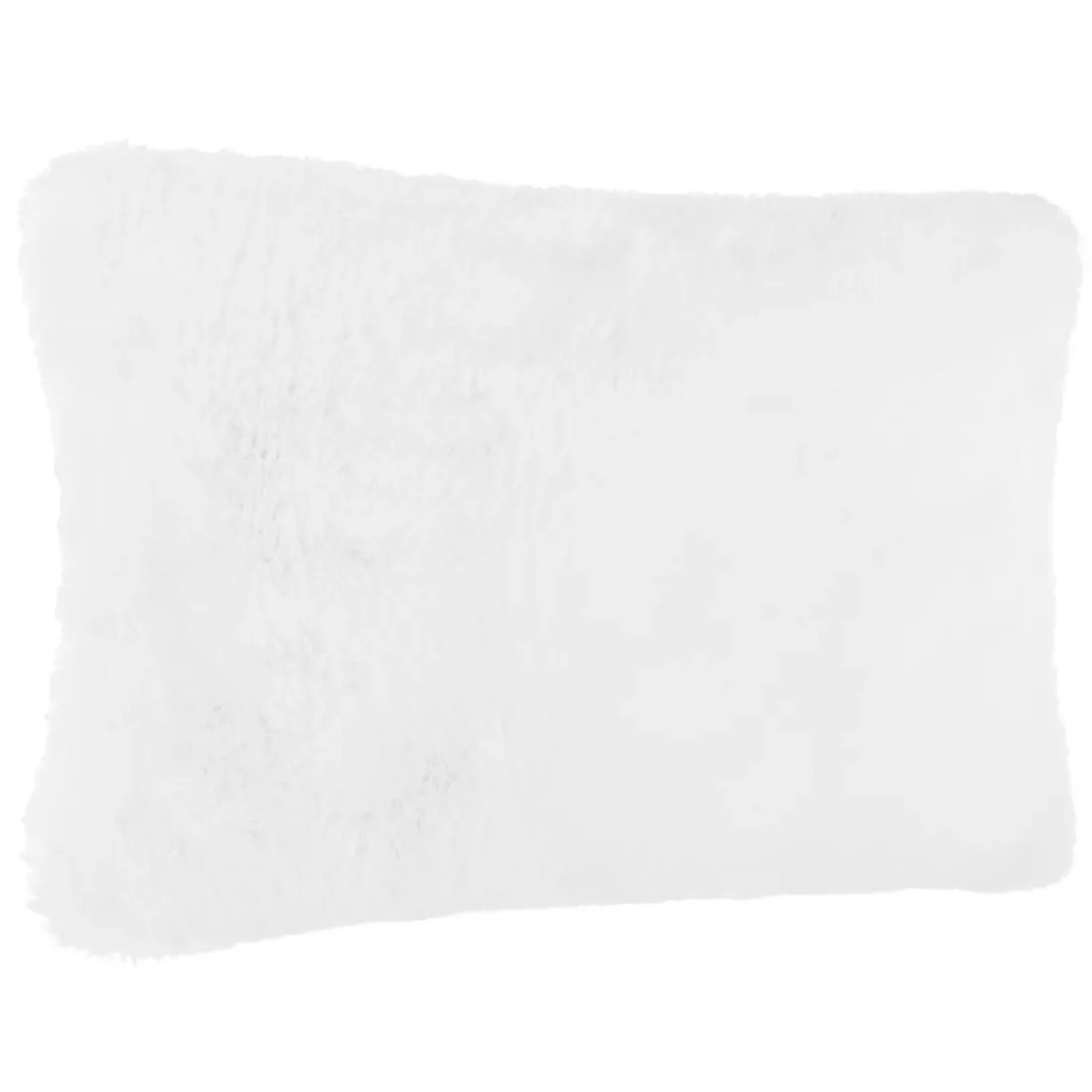 Coussin fourrure blanc