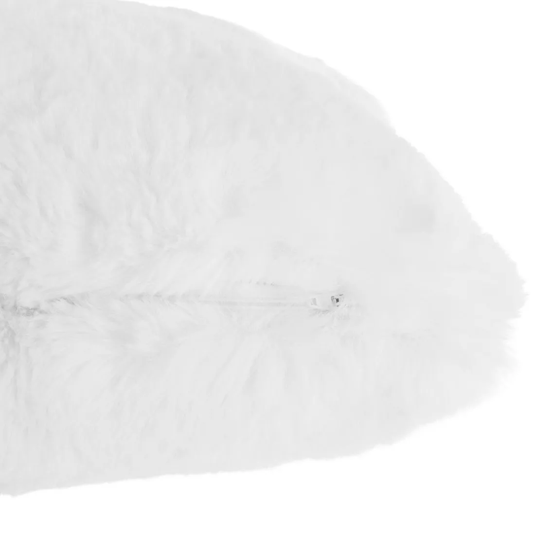 Coussin fourrure blanc