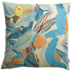 Coussin imprimé DORI Lagon