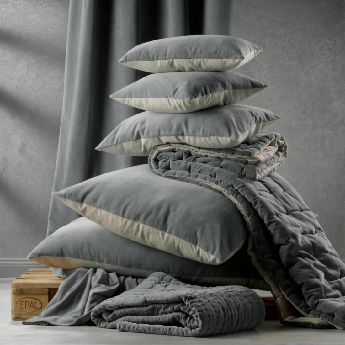 Coussin uni Elise Ficelle 30 x 50