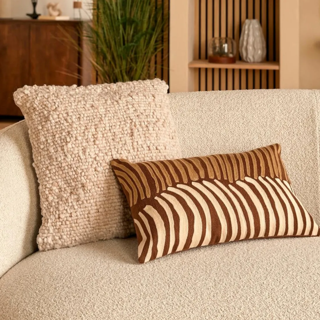 Coussin Volna 45x45cm - ivoire