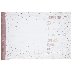 Couverture photo “Étoiles” bébé rose