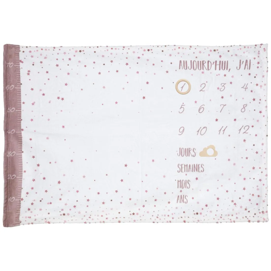 Couverture photo “Étoiles” bébé rose
