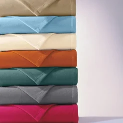 Couverture POLAIRE UNIE microfibre tempérée naturel