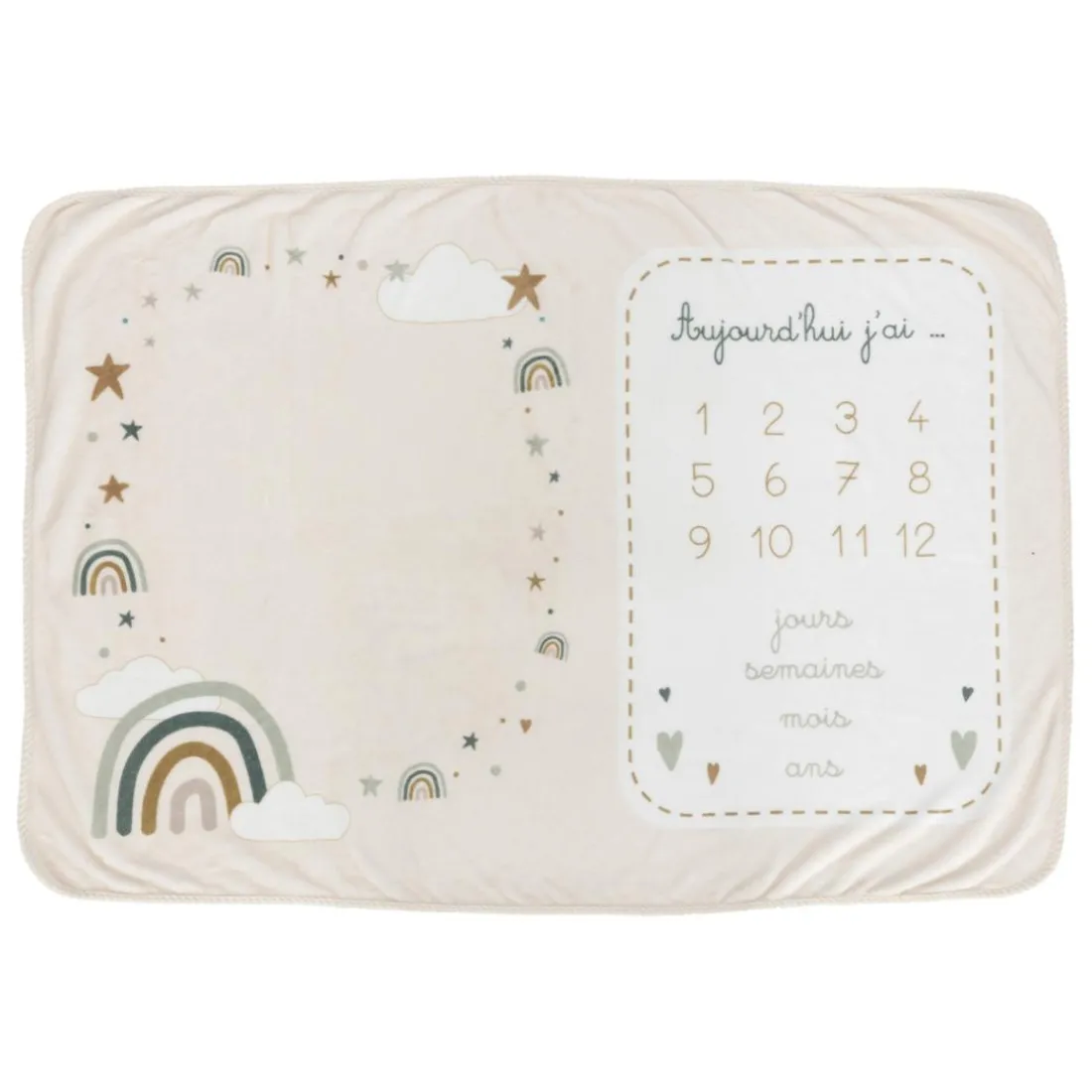 Couverture étape bébé Eloic beige