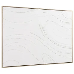 Décoration murale blanche à points cadre naturel HOMER