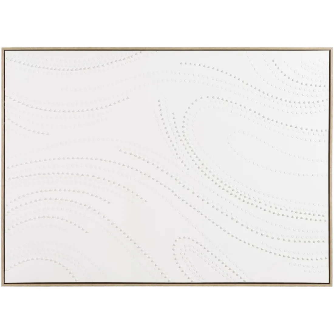 Décoration murale blanche à points cadre naturel HOMER