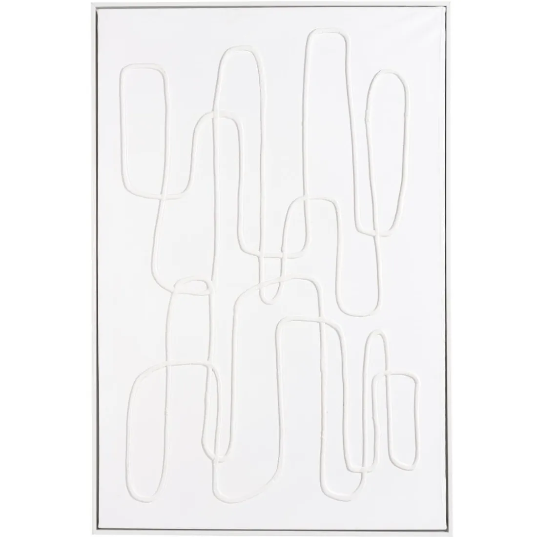 Décoration murale lignes abstraites n°1, cadre blanc HOMER