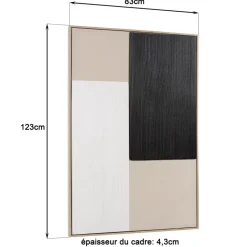 Décoration murale mix matières, cadre bicolore HOMER