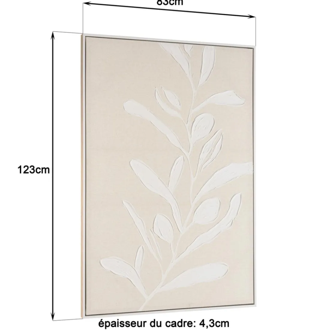 Décoration murale motifs fleurs n°1, cadre naturel HOMER