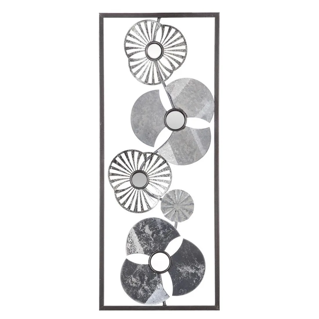 Décoration murale métal fleur 25X61
