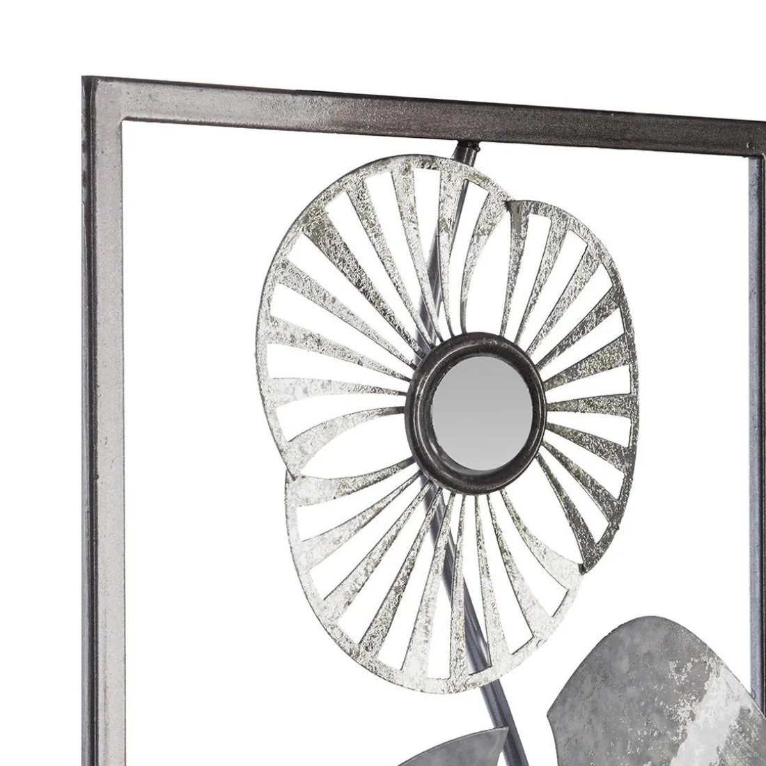 Décoration murale métal fleur 25X61