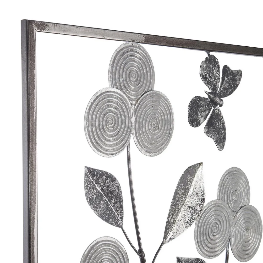 Décoration murale métal silver 50X50